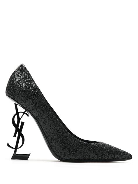 saint laurent heels glitter